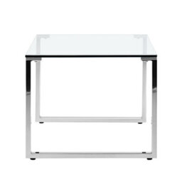 Furniture in Fashion Megan Clear Glass Rectangular Coffee Table With Chrome Legs - thumbnail 6