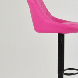 Lakeland Furniture Fleur Hot Pink Faux Leather Black Gas Lift Base Bar Stool - thumbnail 8