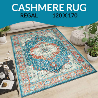 Ameha Cashmere Regal Rug Living Room Bedroom Area Rug Luxury Soft Non Slip Carpet 120 X 170 Cm - image 1