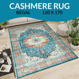Ameha Cashmere Regal Rug Living Room Bedroom Area Rug Luxury Soft Non Slip Carpet 120 X 170 Cm