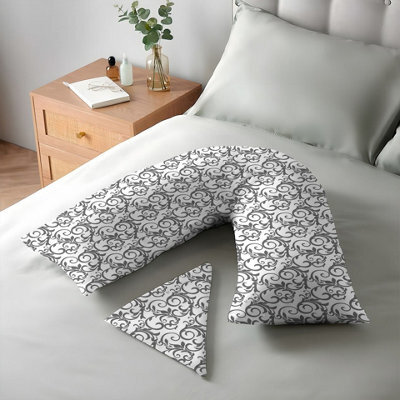 ARLinens Printed V Shaped Pillowcase Polycotton Orthopedic Back&neck Suport V Cover 74X34Cm