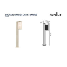 Nordlux Coupar Outdoor Aluminium Garden Post Weatherproof Sand,mains - thumbnail 5