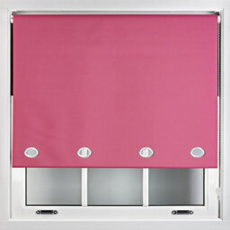 Furnished Made To Measure Blackout Roller Blinds With Big Round Eyelets - Fuchsia Pink Blind (W)150Cm (L)165Cm