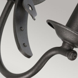 Luminosa Lighting Elstead Windsor 1 Light Candle Wall Light - Graphite, E14 - thumbnail 5
