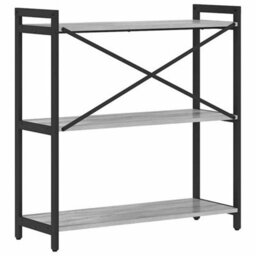 Berkfield Bookcase Grey Sonoma 80 X 30 X 83 Cm Engineered Wood - thumbnail 7