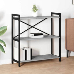 Berkfield Bookcase Grey Sonoma 80 X 30 X 83 Cm Engineered Wood