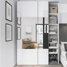 GoodHome Atomia Mirrored Sliding Wardrobe Door, (H)560mm (W) 737mm Pack Of 4 - thumbnail 5