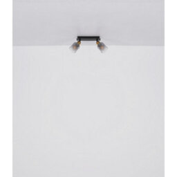 Luminosa Lighting Luminosa Hollsy Twin Ceiling Spotlight Matt Black Smoke Glass Shade 2X E14 - thumbnail 7
