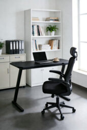Home Treats High Back Office Chair Black Desk Chair With Headrest Lumbar Support & Arm Rest Tilt & Swivel - thumbnail 9
