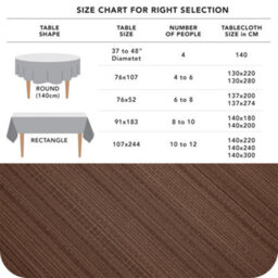 Deconovo Tassel Tablecloth Home Decorative Wipe Clean Faux Linen Rectangle Waterproof For Dining Room 140X200 (55X79 In) Brown - thumbnail 6