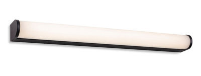 Luminosa Lighting Luminosa Bravo Bathroom Led Wall Light - 600mm Black With Opal Diffuser Ip44