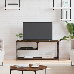 Walplus Tv Cabinet Brown Oak 103X38X46.5 Cm Engineered Wood And Steel - thumbnail 1