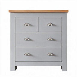 Comfy Living Wooden 4 Drawer Chest Of Drawers Bedroom Furniture Grey - thumbnail 6