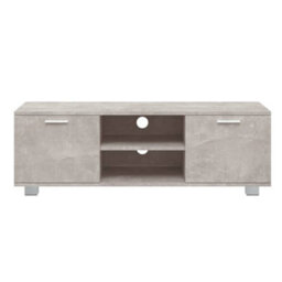 Berkfield Modern Tv Cabinet Concrete Grey 120X40.5X35 Cm Engineered Wood - thumbnail 4