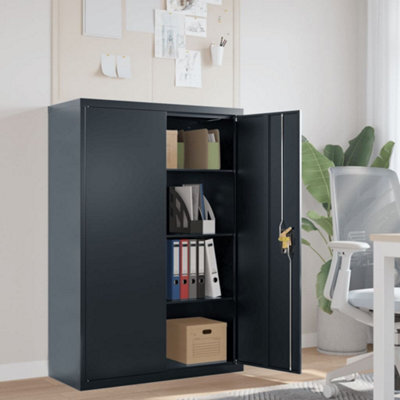 Berkfield File Cabinet Anthracite 90X40X140 Cm Steel - image 1