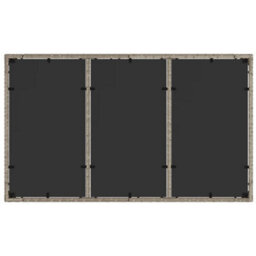 Walplus Garden Table With Glass Top Light Grey 150X90X75 Cm Poly Rattan - thumbnail 8