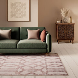 Loomed Beige Contemporary Abstract Soft Chenille Washable Living Room Area Rug 120Cm X 170Cm - thumbnail 3