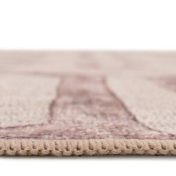 Loomed Beige Contemporary Abstract Soft Chenille Washable Living Room Area Rug 120Cm X 170Cm - thumbnail 4