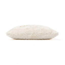 Homescapes Festive Faux Fur Cushion Embroidered Holiday Greeting, 45 X 45 Cm - thumbnail 4