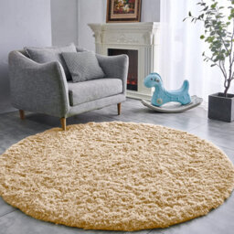 Ameha Round Rugs Living Room 120X120 Cm Fluffy Shaggy Beige Area Rugs For Bedroom Modern Super Soft Floor Carpets Bedside Rug - thumbnail 8