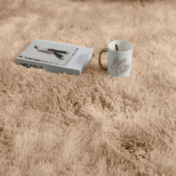 Ameha Round Rugs Living Room 120X120 Cm Fluffy Shaggy Beige Area Rugs For Bedroom Modern Super Soft Floor Carpets Bedside Rug - thumbnail 6