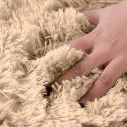Ameha Round Rugs Living Room 120X120 Cm Fluffy Shaggy Beige Area Rugs For Bedroom Modern Super Soft Floor Carpets Bedside Rug - thumbnail 5