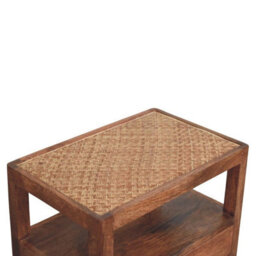 Artisan Furniture Solid Wood The Caldera Bedside Stand, 1-Drawer, 1 Shelf, Brown - thumbnail 6