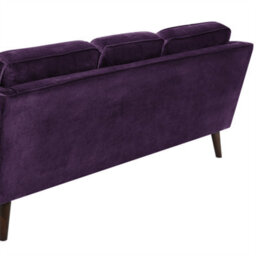 Beliani Sofa 3 Seater Lokka Velvet Purple - thumbnail 8