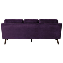 Beliani Sofa 3 Seater Lokka Velvet Purple - thumbnail 6