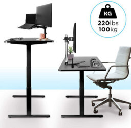 Duronic Tm23 Bk Sit Stand Desk Frame, Height Adjustable, Memory Function, Electric Dual Motor/3 Stage - Base Frame Only - Black - thumbnail 4