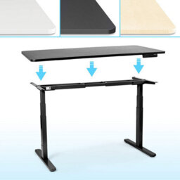 Duronic Tm23 Bk Sit Stand Desk Frame, Height Adjustable, Memory Function, Electric Dual Motor/3 Stage - Base Frame Only - Black - thumbnail 6