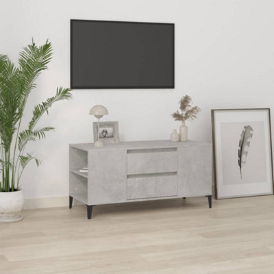 Berkfield Tv Cabinet Concrete Grey 102X44.5X50 Cm Engineered Wood - image 1