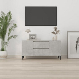 Berkfield Tv Cabinet Concrete Grey 102X44.5X50 Cm Engineered Wood - thumbnail 3