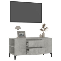 Berkfield Tv Cabinet Concrete Grey 102X44.5X50 Cm Engineered Wood - thumbnail 5