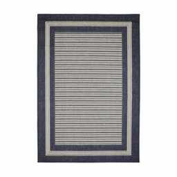 Melrose County Navy Bordered Indoor Non-Slip Large Area Rug 160/225Cm - thumbnail 5