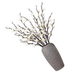 Realistic Silk Artificial Plum Arrangement, Spring Flower Spray For Wedding And Home (White) - thumbnail 8