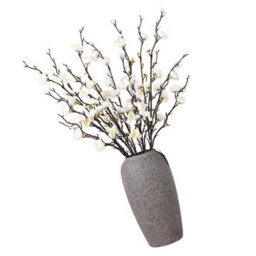 Realistic Silk Artificial Plum Arrangement, Spring Flower Spray For Wedding And Home (White) - thumbnail 9
