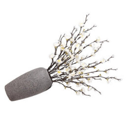 Realistic Silk Artificial Plum Arrangement, Spring Flower Spray For Wedding And Home (White) - thumbnail 2