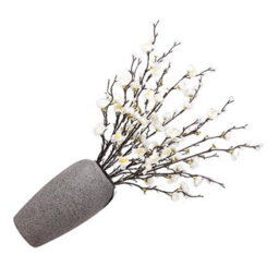 Realistic Silk Artificial Plum Arrangement, Spring Flower Spray For Wedding And Home (White) - thumbnail 4