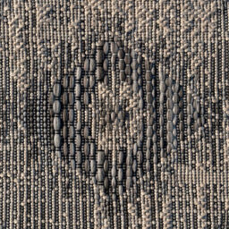 Loomed Charcoal Grey Textured Woven Diamond Tribal Easy Clean Durable Indoor Outdoor Area Rug 120X170Cm - thumbnail 3
