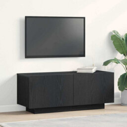 Walplus Tv Cabinet Black 100 X 35 X 40 Cm Engineered Wood - thumbnail 1