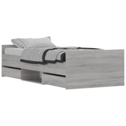 Berkfield Bed Frame With Headboard And Footboard Grey Sonoma 90X200 Cm - thumbnail 2