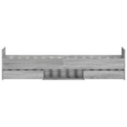 Berkfield Bed Frame With Headboard And Footboard Grey Sonoma 90X200 Cm - thumbnail 7