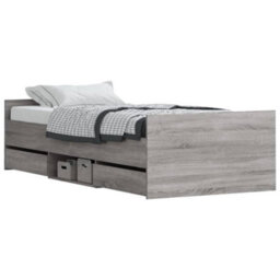Berkfield Bed Frame With Headboard And Footboard Grey Sonoma 90X200 Cm - thumbnail 3