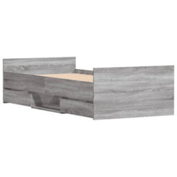 Berkfield Bed Frame With Headboard And Footboard Grey Sonoma 90X200 Cm - thumbnail 8