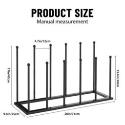 Boot Rack 6 Pairs Two-Tier Boot Stand Steel Shoe Rack Indoor&outdoor - thumbnail 3