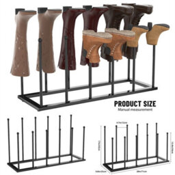 Boot Rack 6 Pairs Two-Tier Boot Stand Steel Shoe Rack Indoor&outdoor - thumbnail 2
