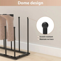 Boot Rack 6 Pairs Two-Tier Boot Stand Steel Shoe Rack Indoor&outdoor - thumbnail 7