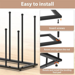Boot Rack 6 Pairs Two-Tier Boot Stand Steel Shoe Rack Indoor&outdoor - thumbnail 4