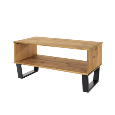 Core Products Coffee Table With Under Storage Shelf, Antique Waxed Pine H46.6Cm X W91.0Cm X D45.0Cm - image 1